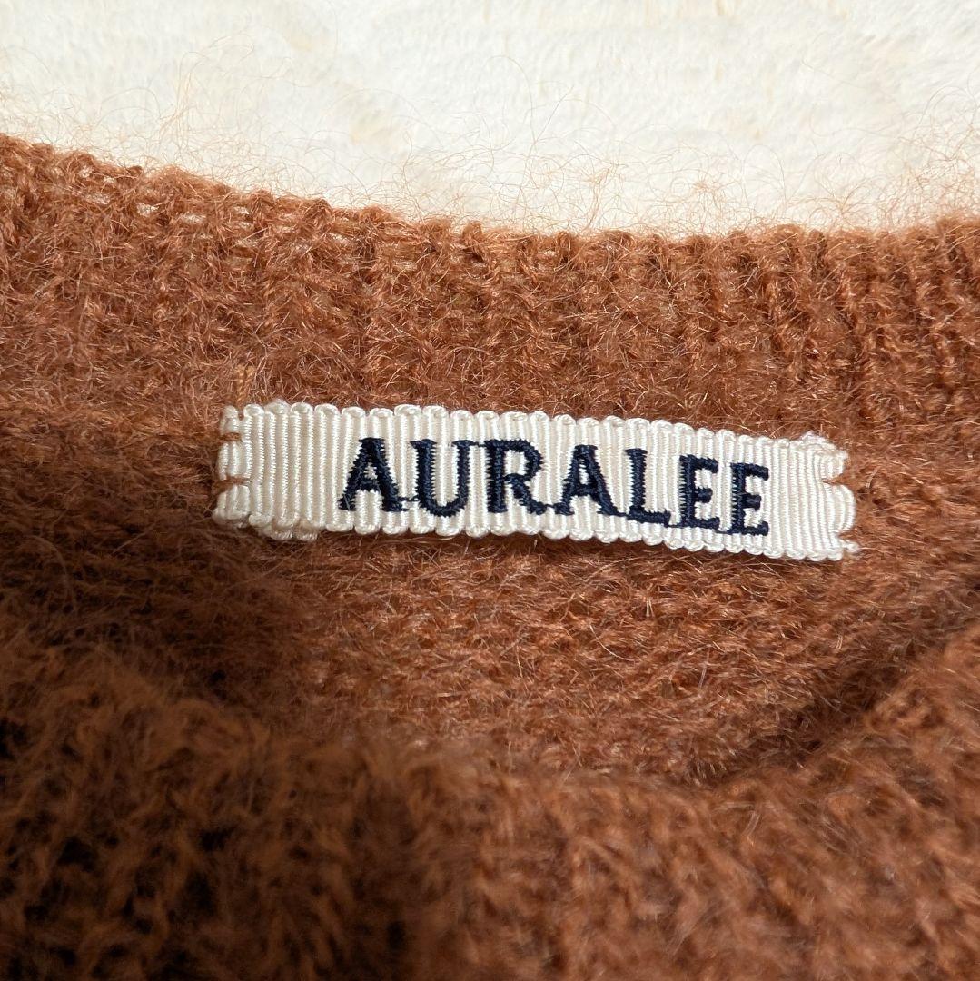 AURALEE　オーラリー　ブラウン　クルーネックニットセーター　サイズ3