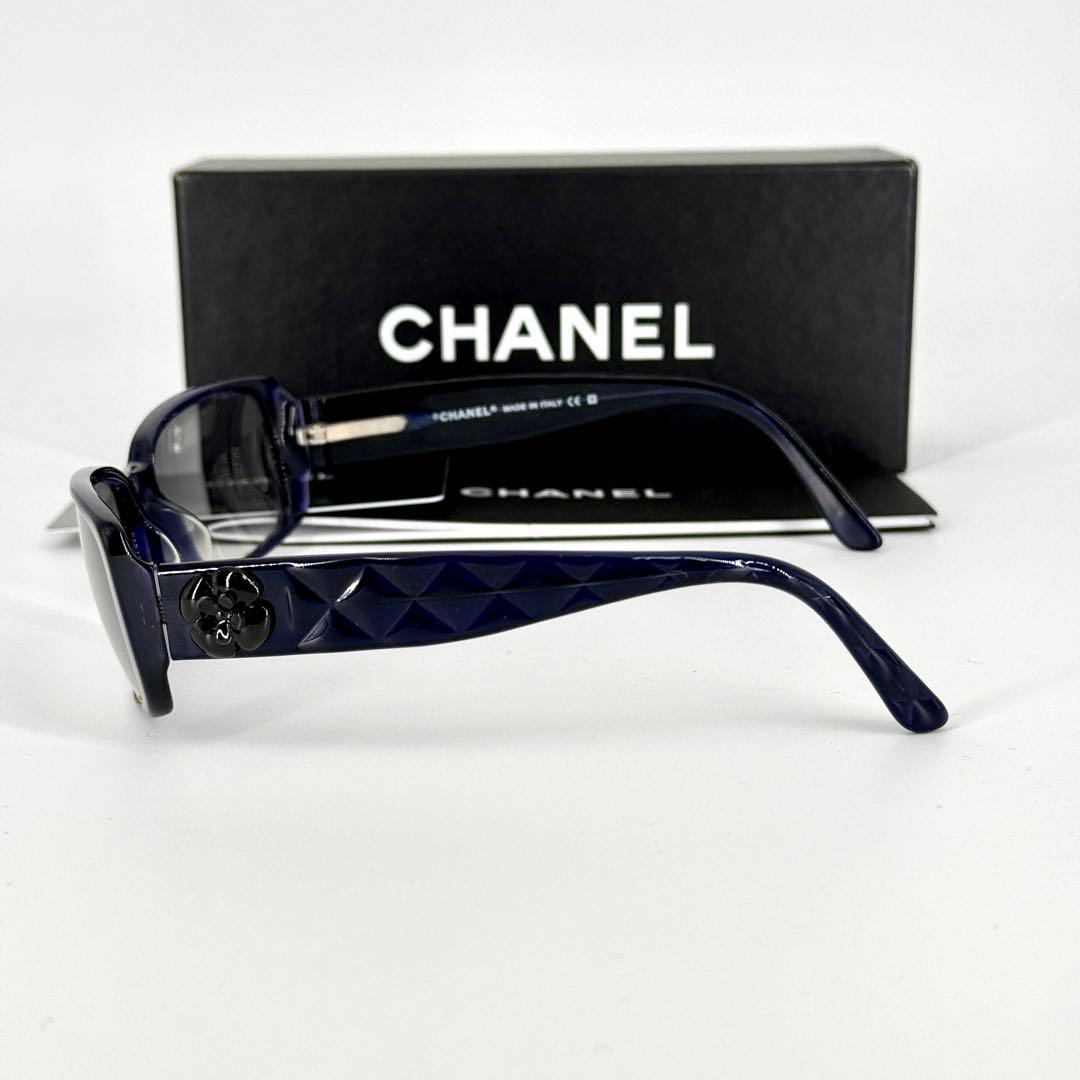 CHANEL サングラス 5111 ココマーク ブラック ブルー カメリア 黒