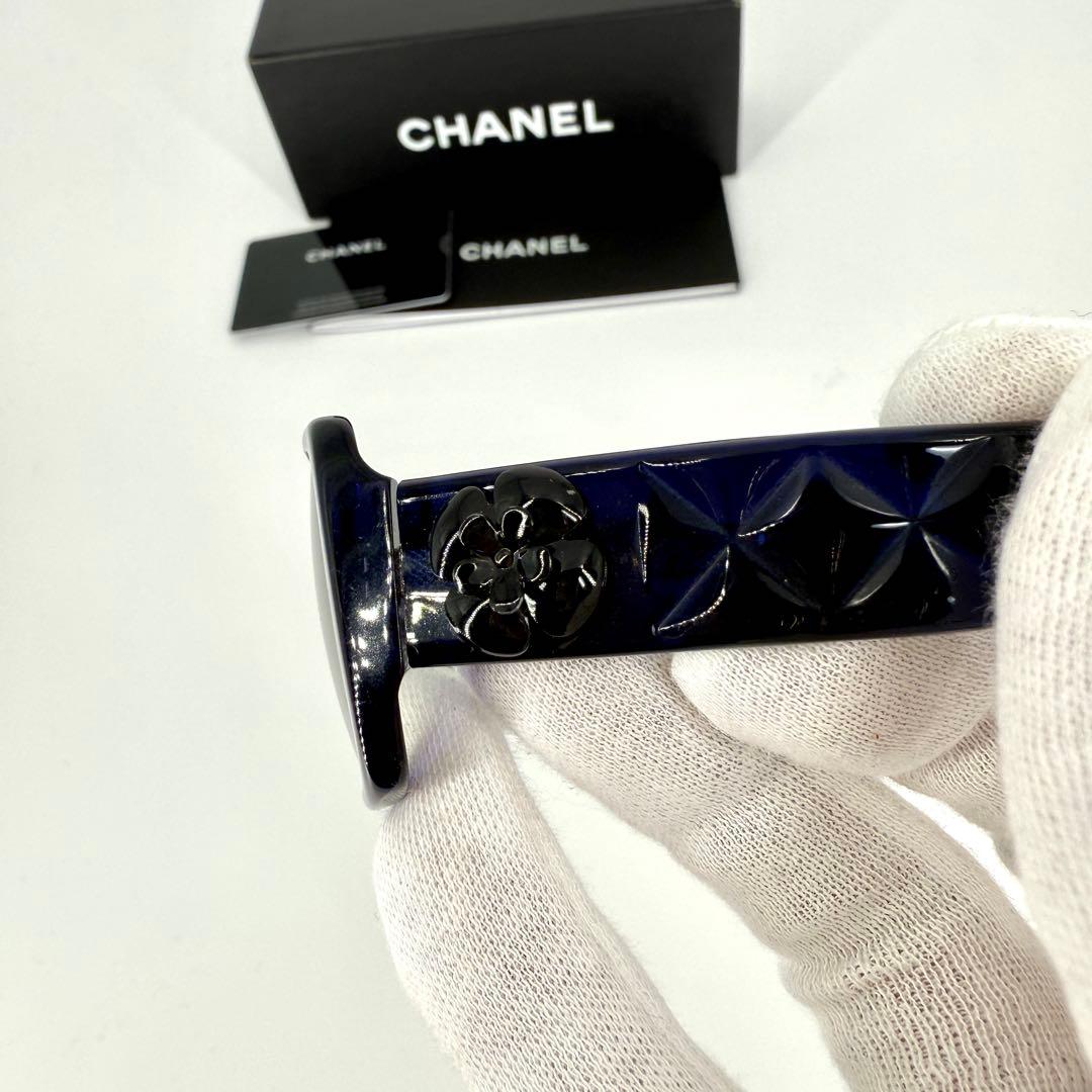 CHANEL サングラス 5111 ココマーク ブラック ブルー カメリア 黒
