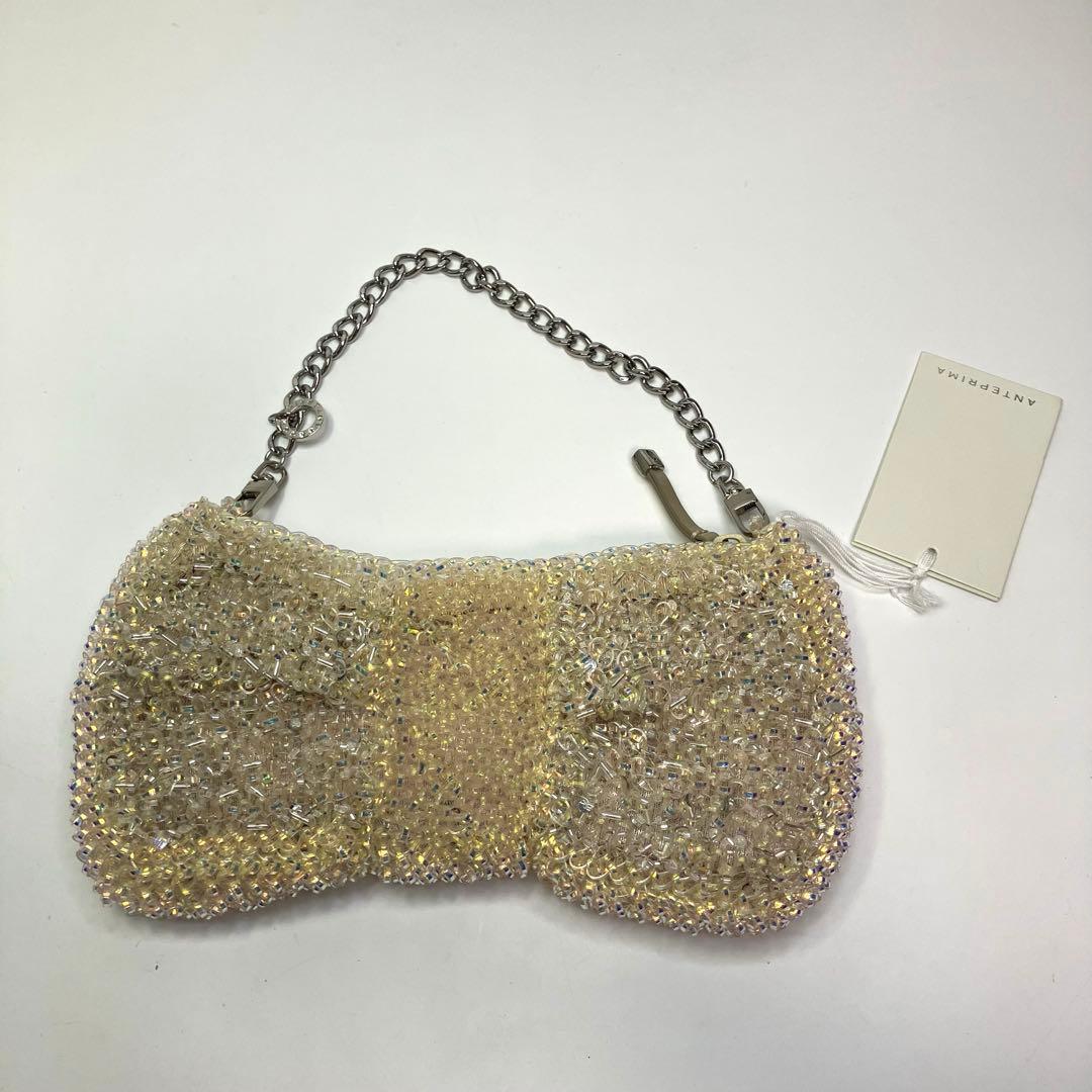 【極美品】アンテプリマ ワイヤーバッグ チェーン ショルダーバッグ リボン