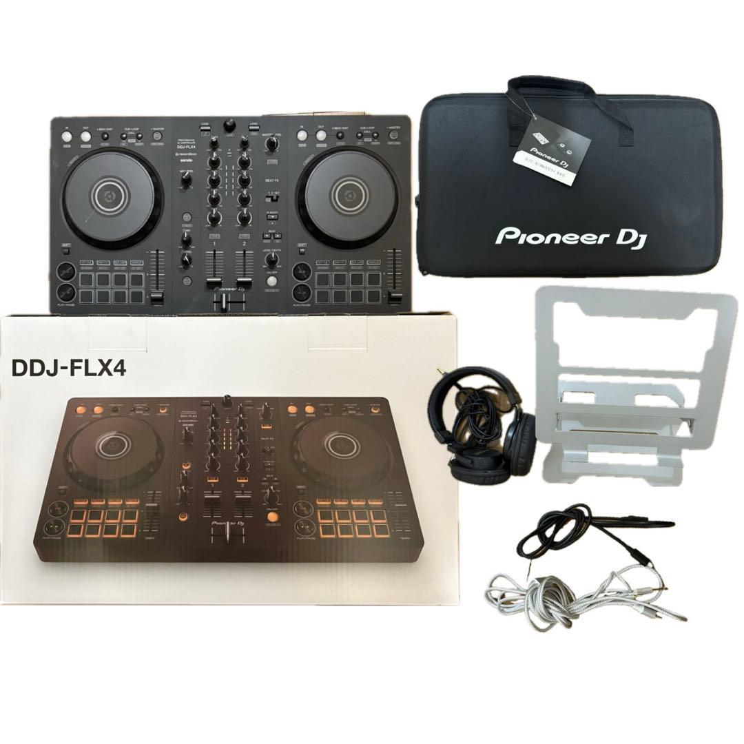 Pioneer DJ DDJ-FLX4 + 専用キャリングケース＋ヘッドホン