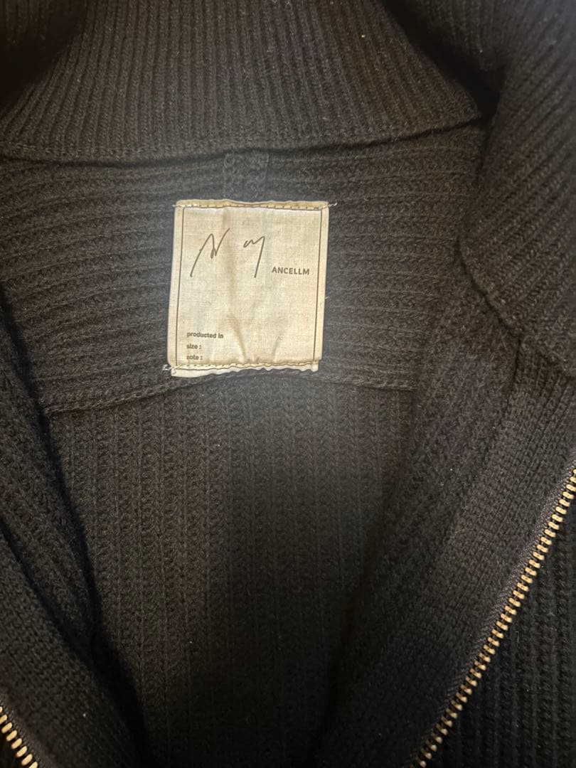 r*様 ancellm size1 24aw ブラック ドライバーズニット