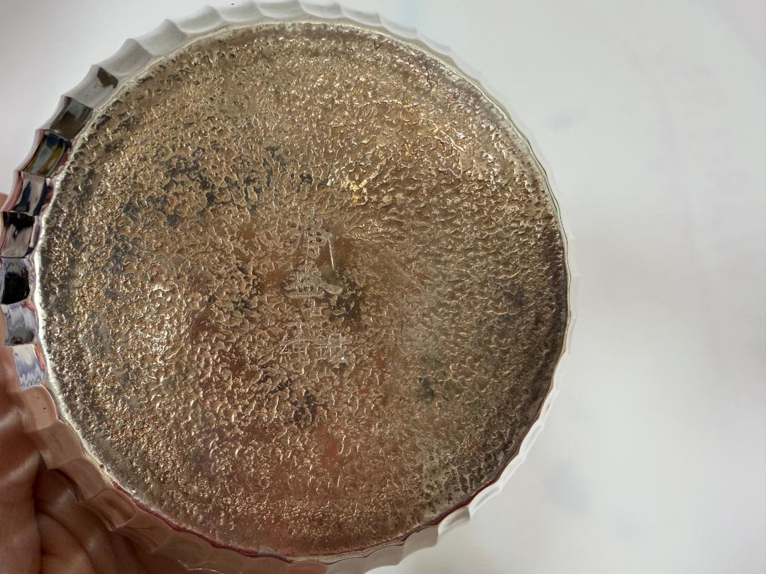 純銀製 菊筋文 急須 銀瓶 煎茶道具