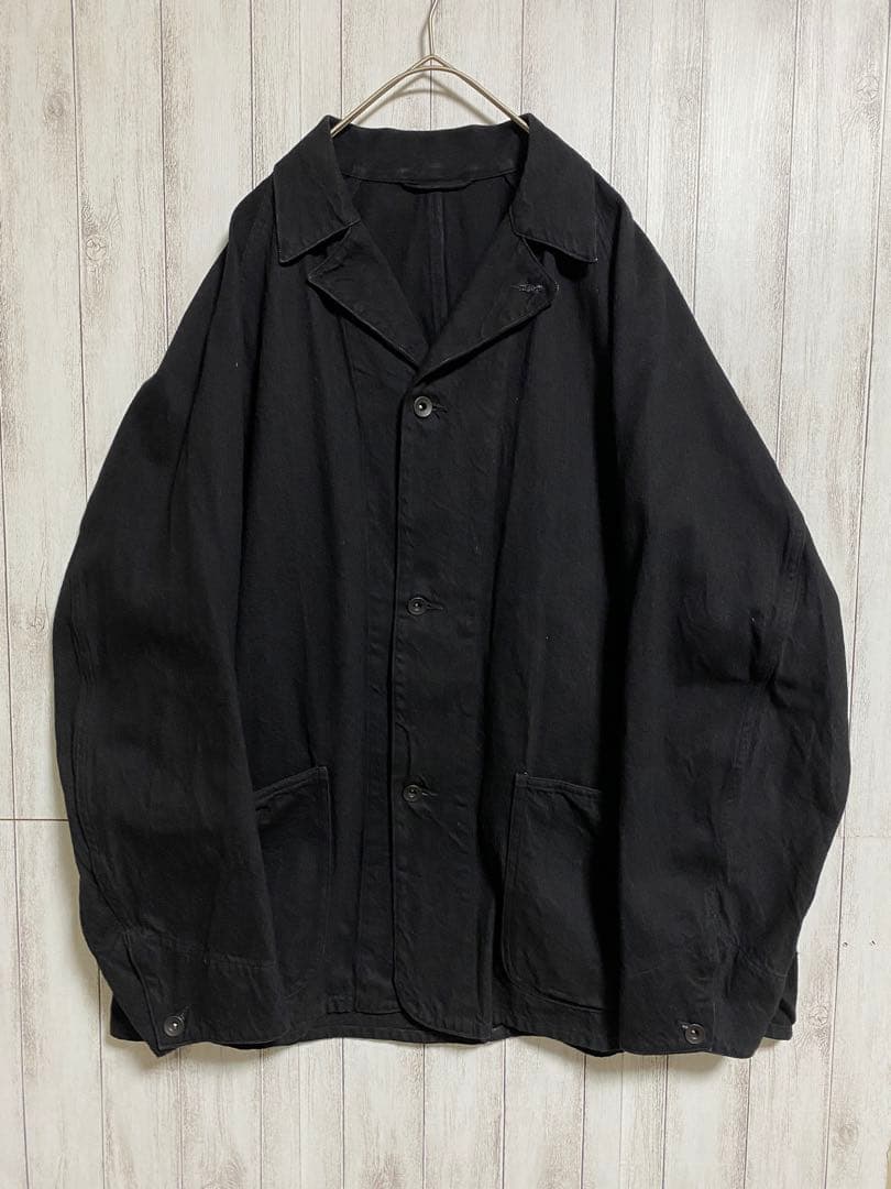COMOLI デニムワークジャケット サイズ2 ブラック 22SS