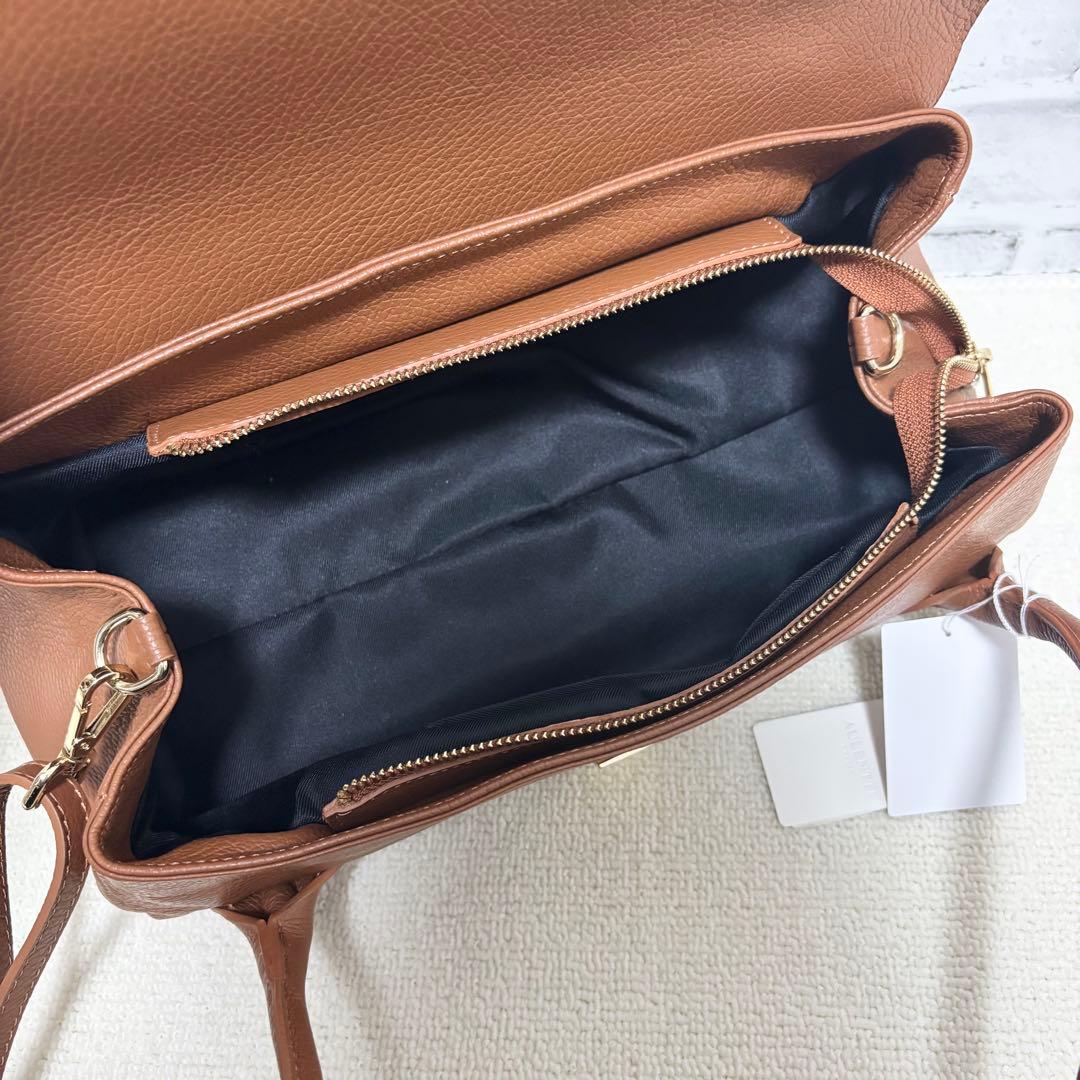AULENTTI オウレンティ ハンドバッグ 2WAY ショルダーバッグ 茶色