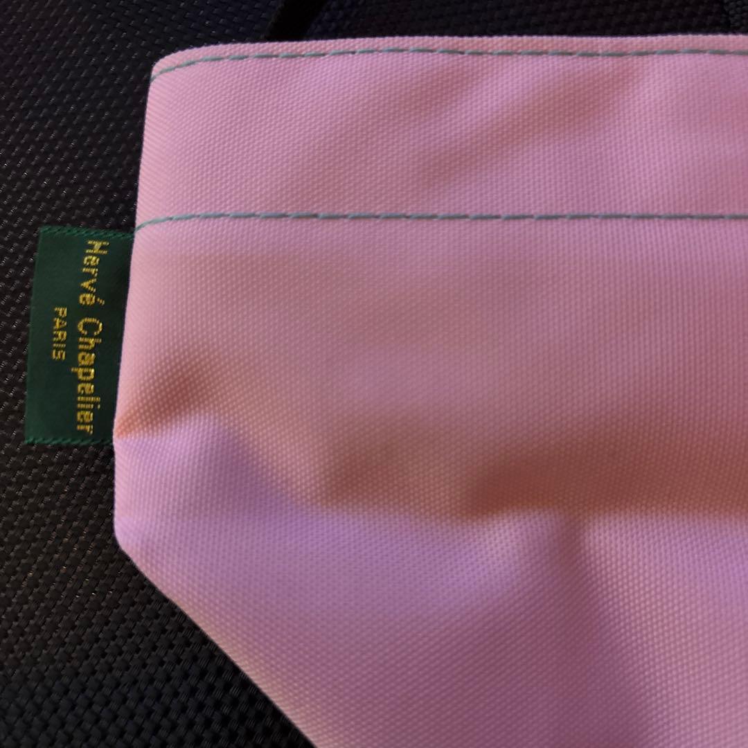 エルベシャプリエ ナイロン舟型ショルダーバッグ　XS ピンク　グリーン