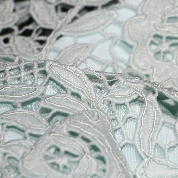 め*ん様 セルフポートレイト ワンピース 花柄 レース 刺繍 グリーン UK8