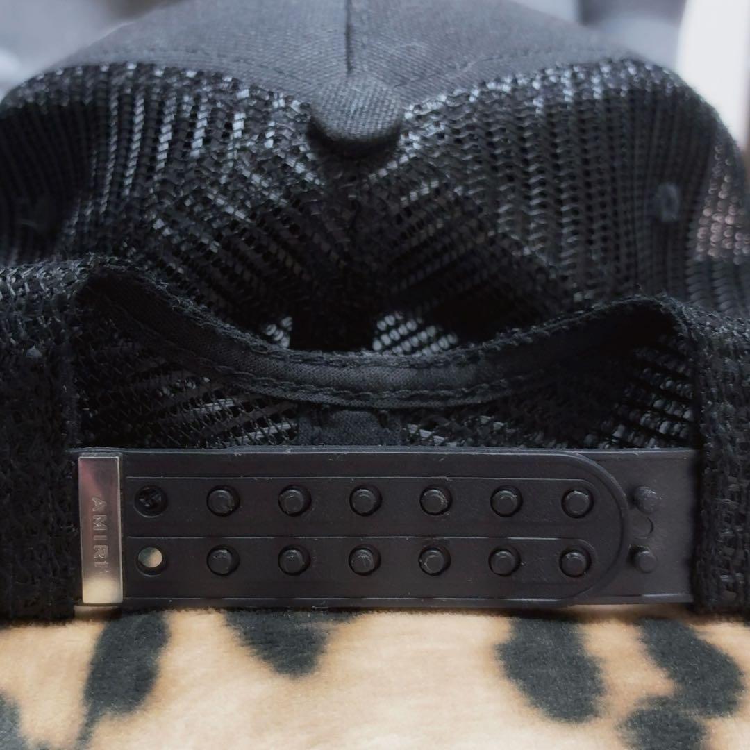 AMIRI アミリメッシュキャップ 刺繍ロゴ ブラック黒 ユニセックスサイズ