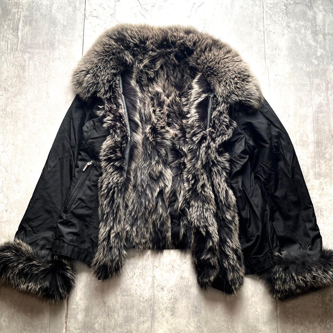 00s archive Y2K ブルーフォックス　ファー　短丈ブルゾン　ギャル