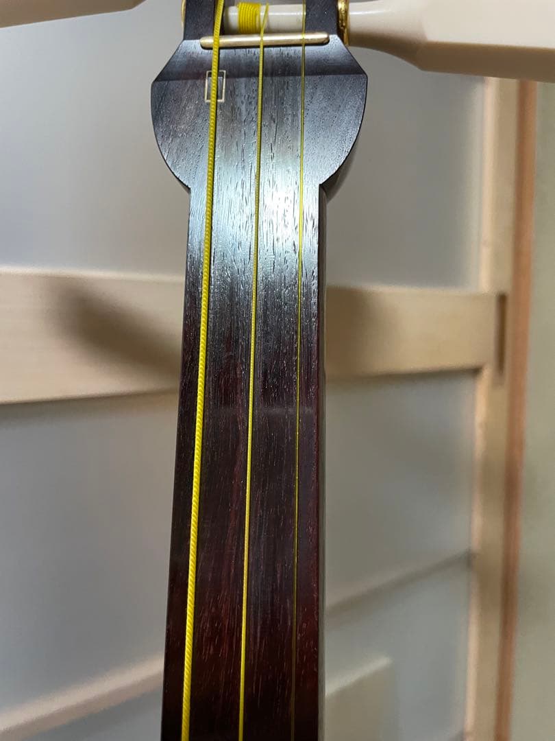 【美品カンベリ破れなし】紅木 津軽三味線 両犬皮 二本溝 太棹 ケース、布袋つき