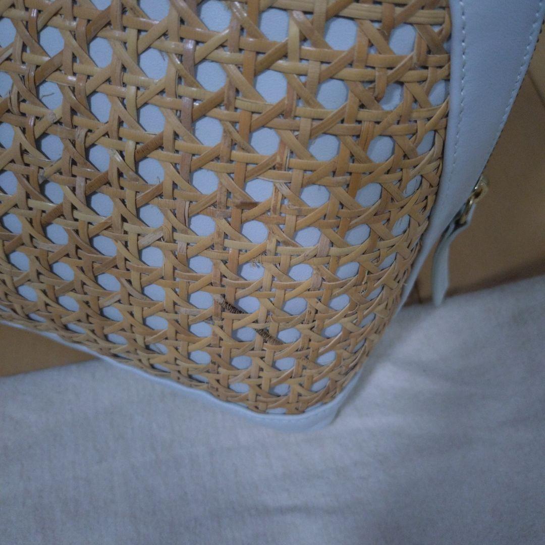 PELLICO　ペリーコ ラタン風ハンドバッグ　かごバッグ ホワイト