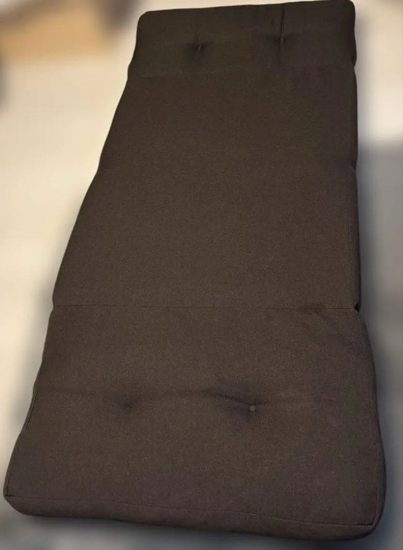 ダークグレー クッション付きリクライニングソファ