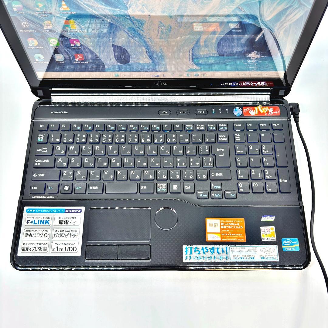 富士通 ノートパソコン Corei7 SSD オフィス付き Win11 A29