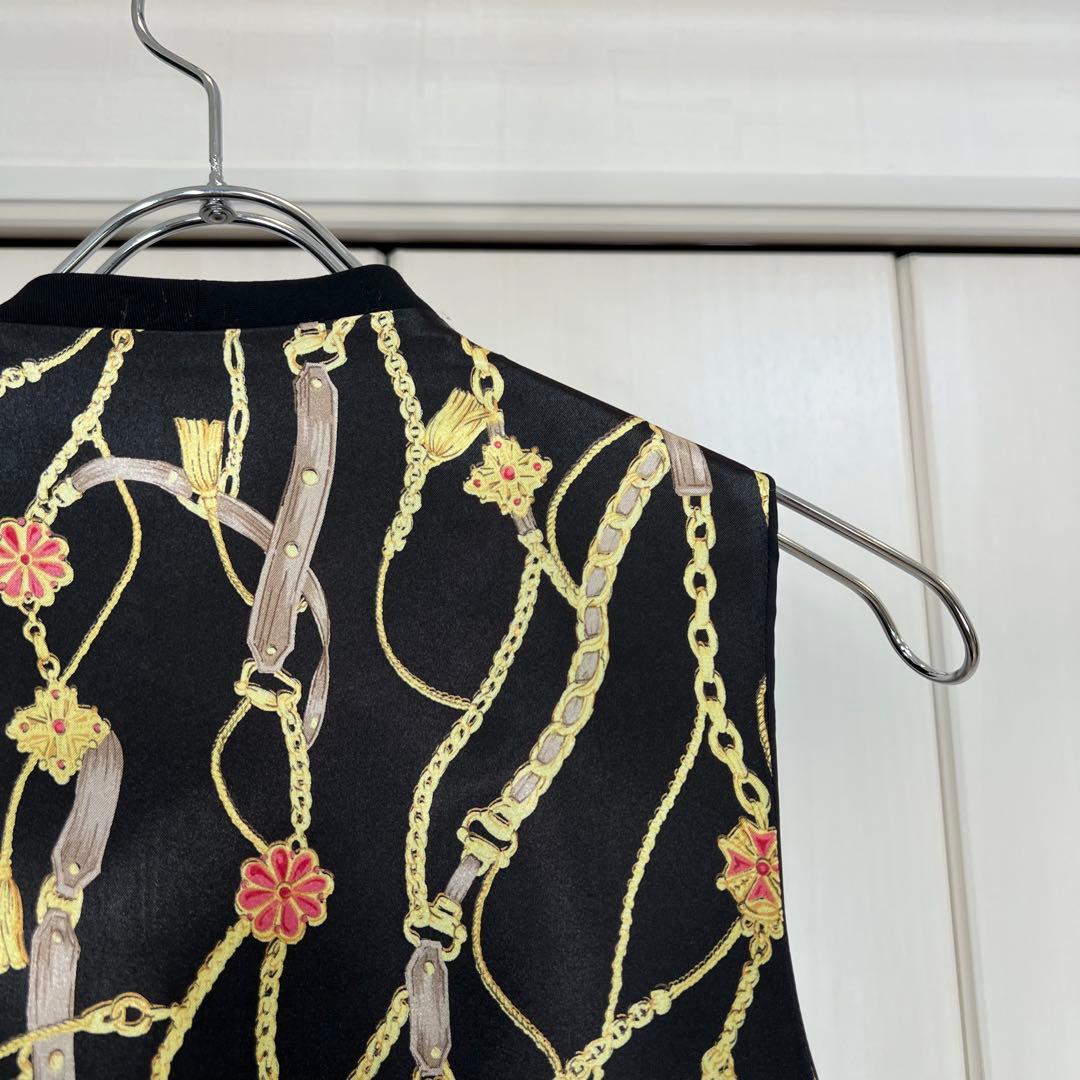 Yohji Yamamoto バックグラフィックデザイン ウールギャバ ジレ