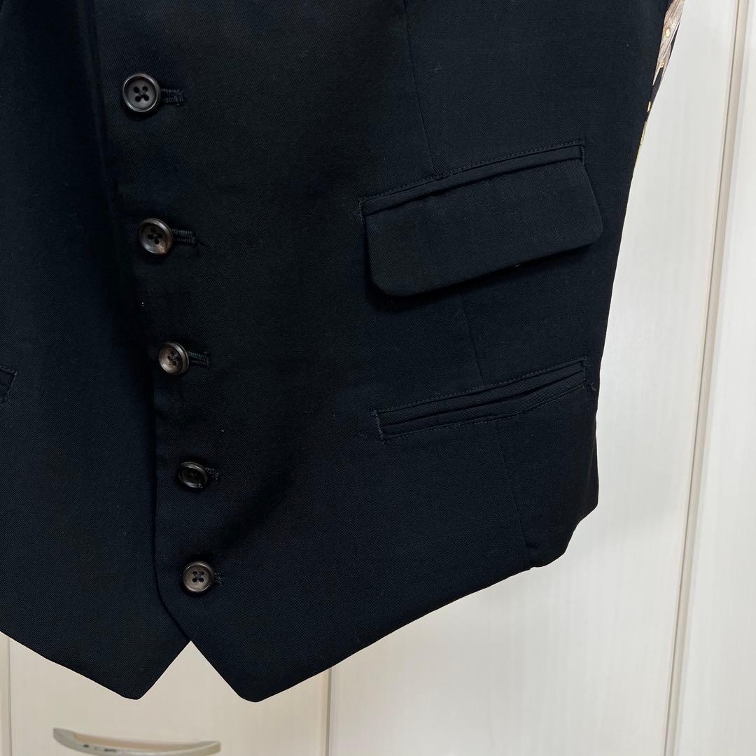 Yohji Yamamoto バックグラフィックデザイン ウールギャバ ジレ