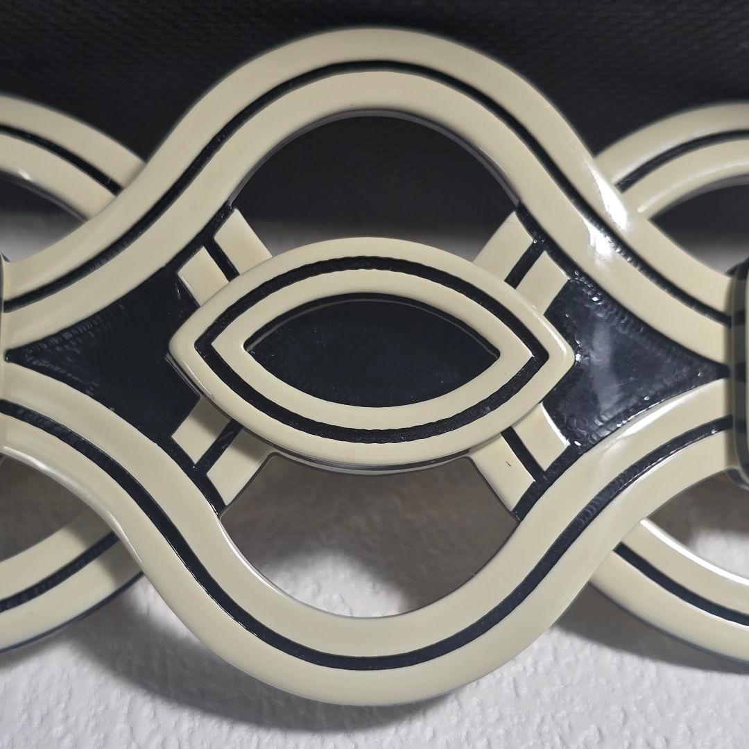 【美品✨】アレクサンドル ドゥ パリ バレッタ　ホワイト　ブラック