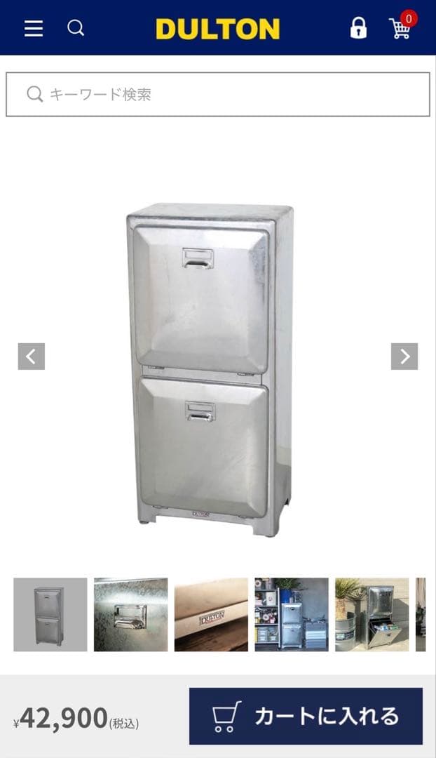 DULTON ダルトン トラッシュカン ダブルデッカー ガルバナイズ