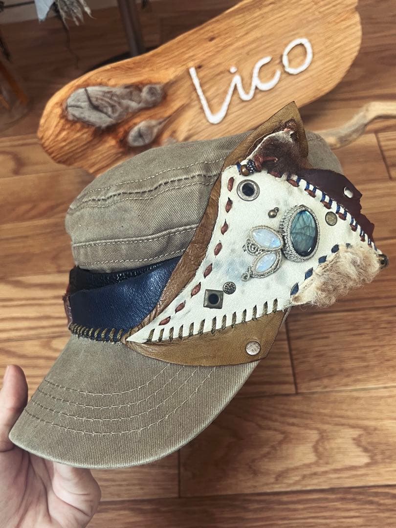 最終値下げ！NOOM×Lico macrame コラボキャップ