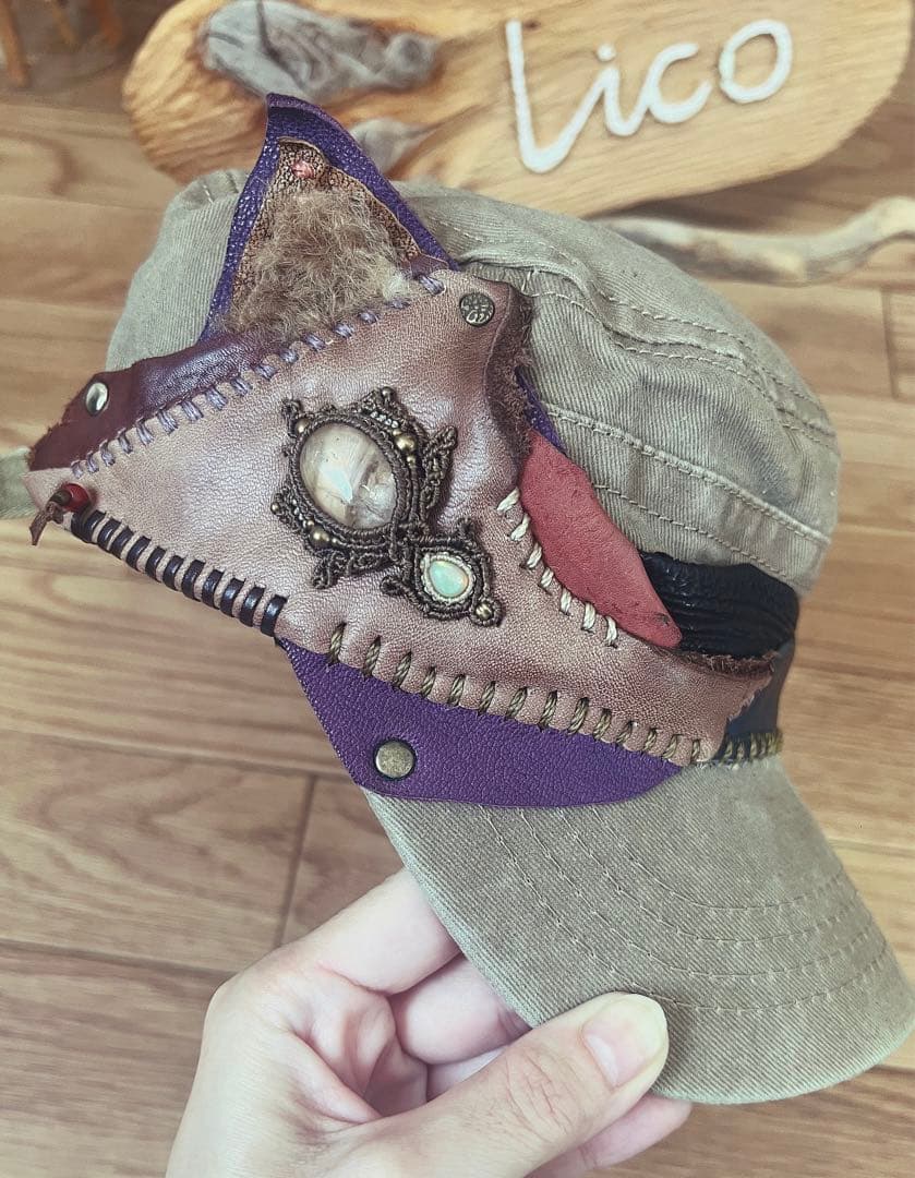 最終値下げ！NOOM×Lico macrame コラボキャップ