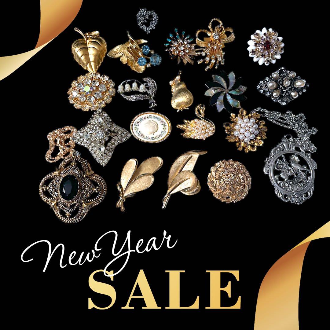 ☆2025年&2026年福袋☆ブラック&ゴールド系☆20点アクセサリーセット