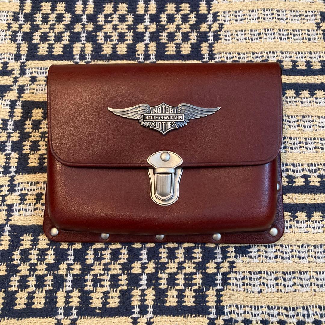 90s ハーレーダビッドソン レザー ベルトポーチ ヴィンテージ