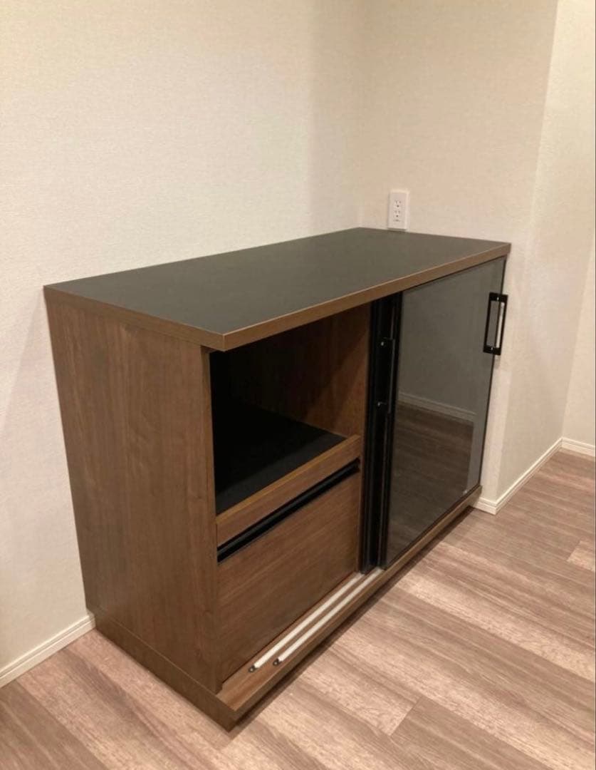 SALE中【11/30まで出品】食器棚　引き戸　完成品　大川家具　キッチン収納