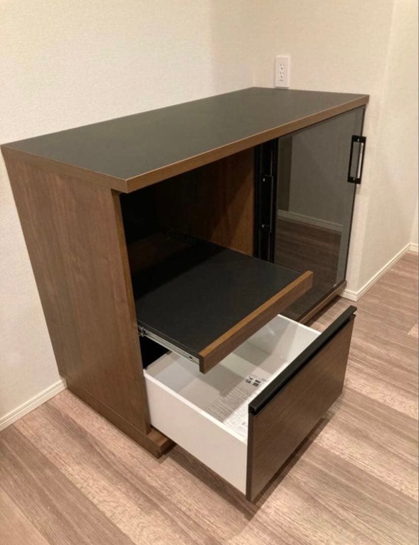 SALE中【11/30まで出品】食器棚　引き戸　完成品　大川家具　キッチン収納