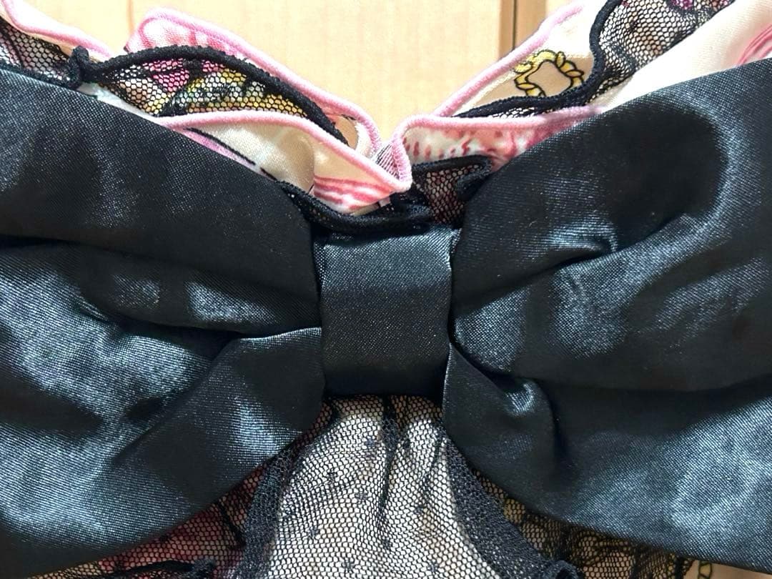 MARS♡Perfume柄♡パフューム柄♡ドットチュール×リボン♡キャミトップス