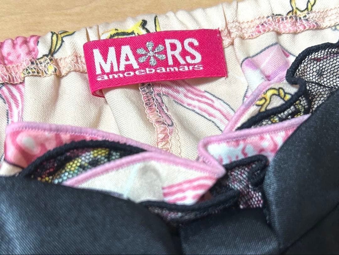 MARS♡Perfume柄♡パフューム柄♡ドットチュール×リボン♡キャミトップス