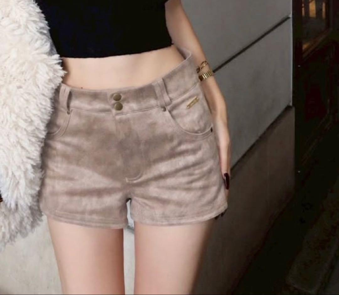 パンツ diante Eco suede tight shorts