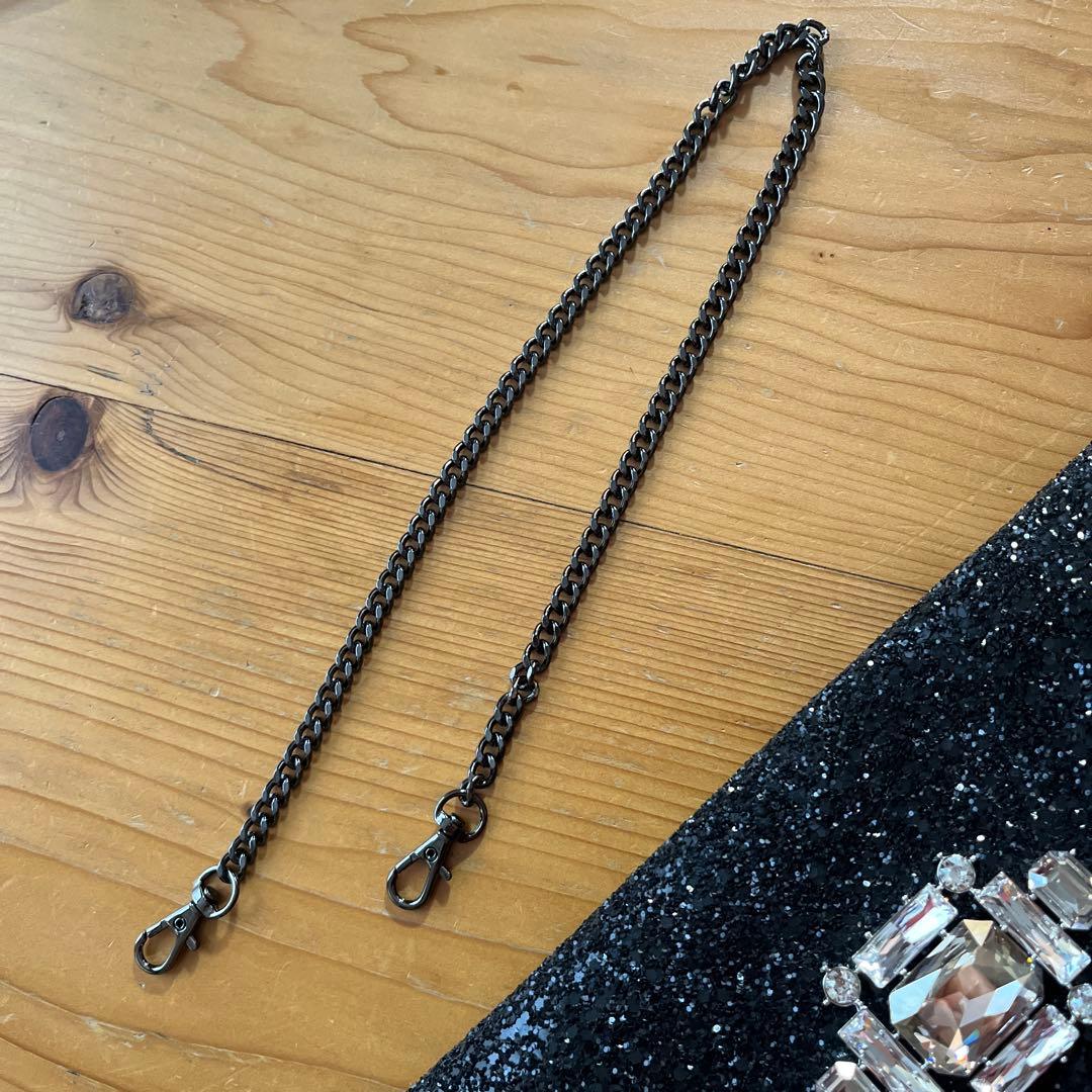 エポカ　パーティバッグ　黒　ビジュー付　新品未使用