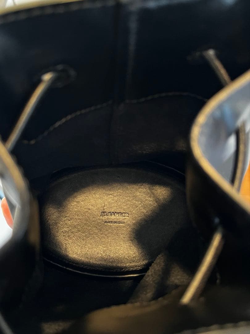 S*e様 正規品JILSANDER ジルサンダー ドローストリング バッグ 黒