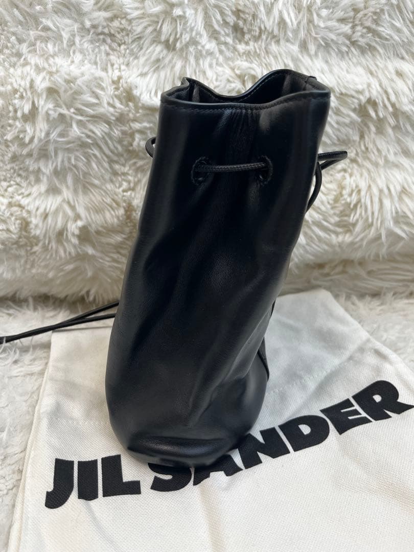 S*e様 正規品JILSANDER ジルサンダー ドローストリング バッグ 黒