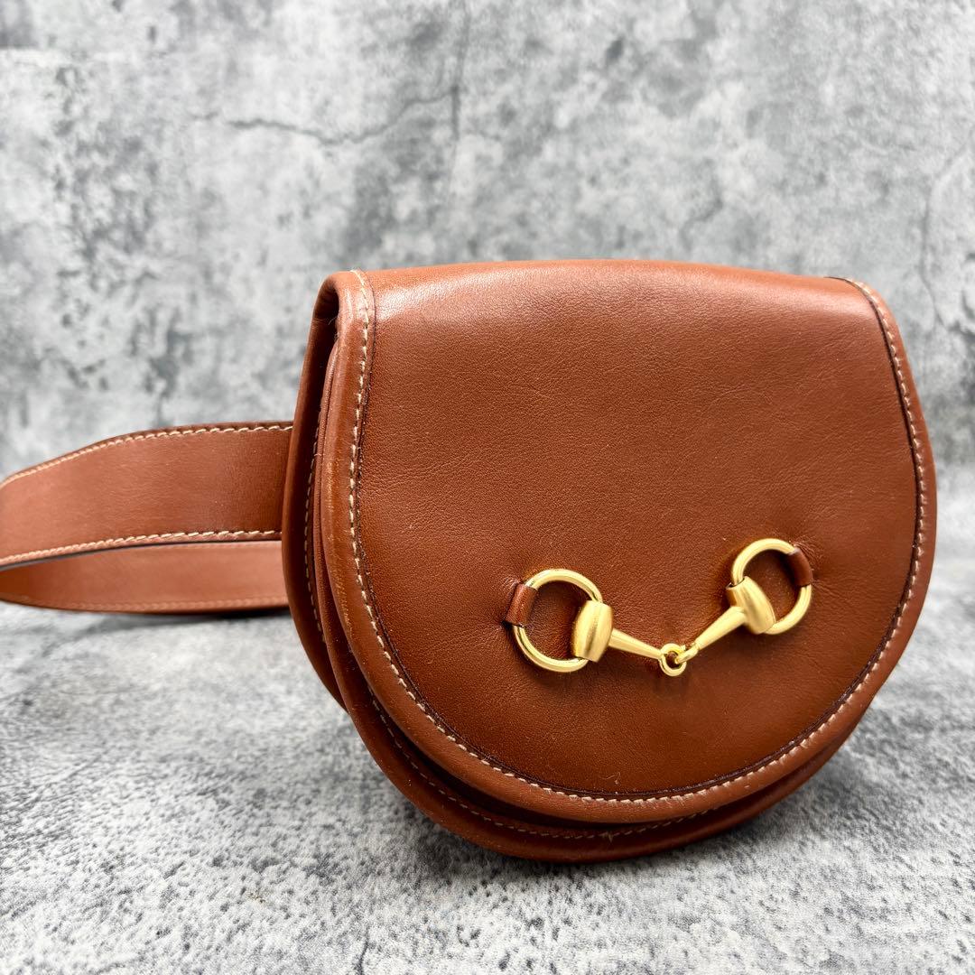 ✨極美品✨GUCCI ホースビット ボディバッグ ウエスト レザー ブラウン