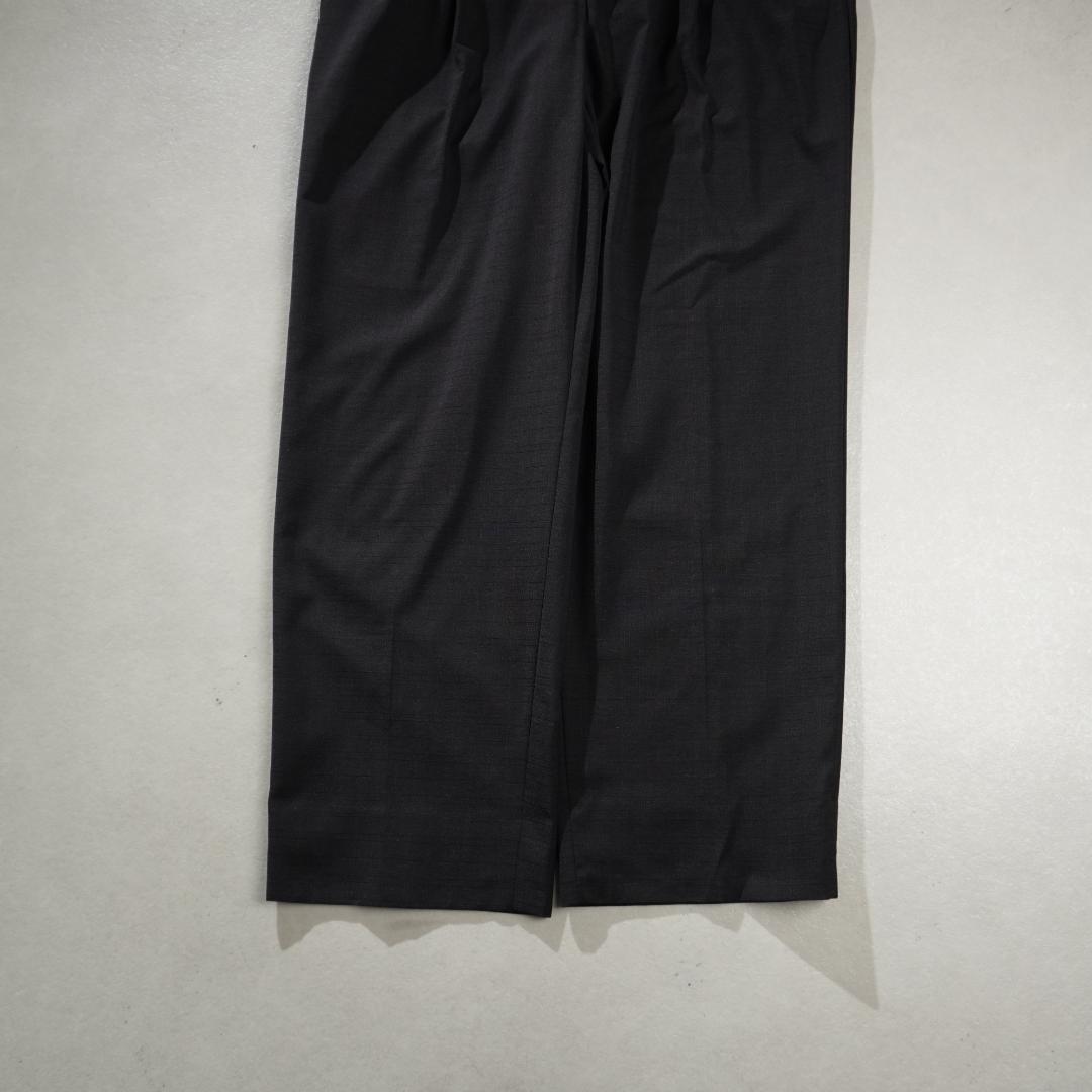 VERSACE チェック柄２タックスラックスパンツ グレー/EZ24