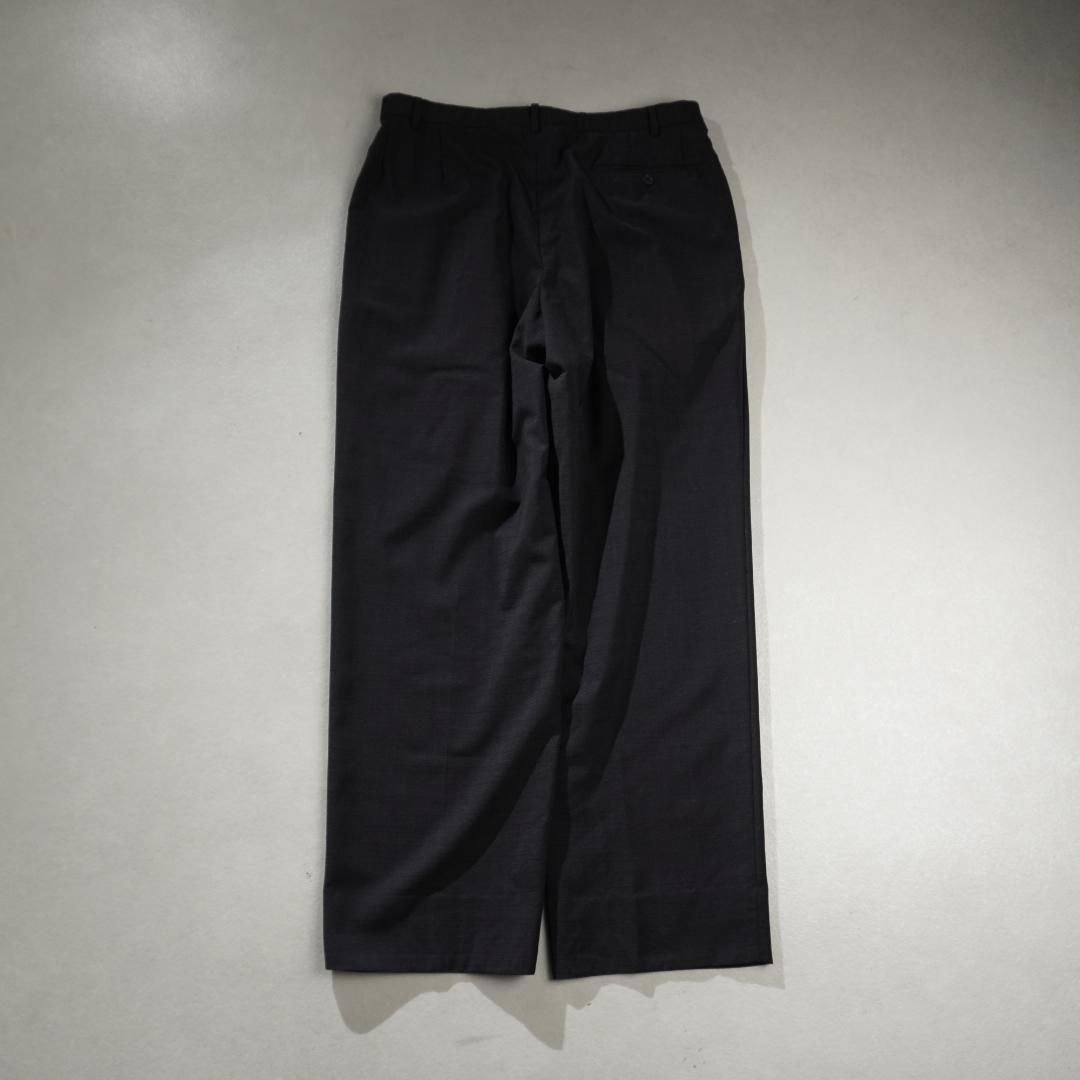 VERSACE チェック柄２タックスラックスパンツ グレー/EZ24