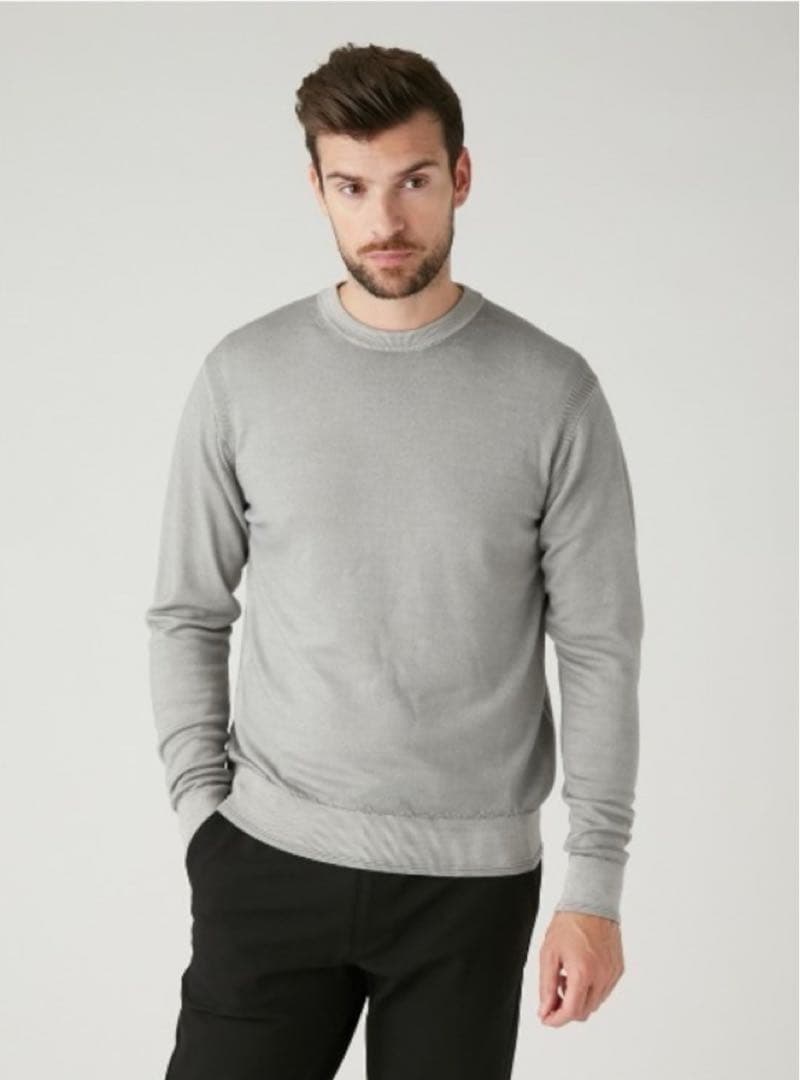 【極美品】AOURE NEVER クルーネックニット グレーL