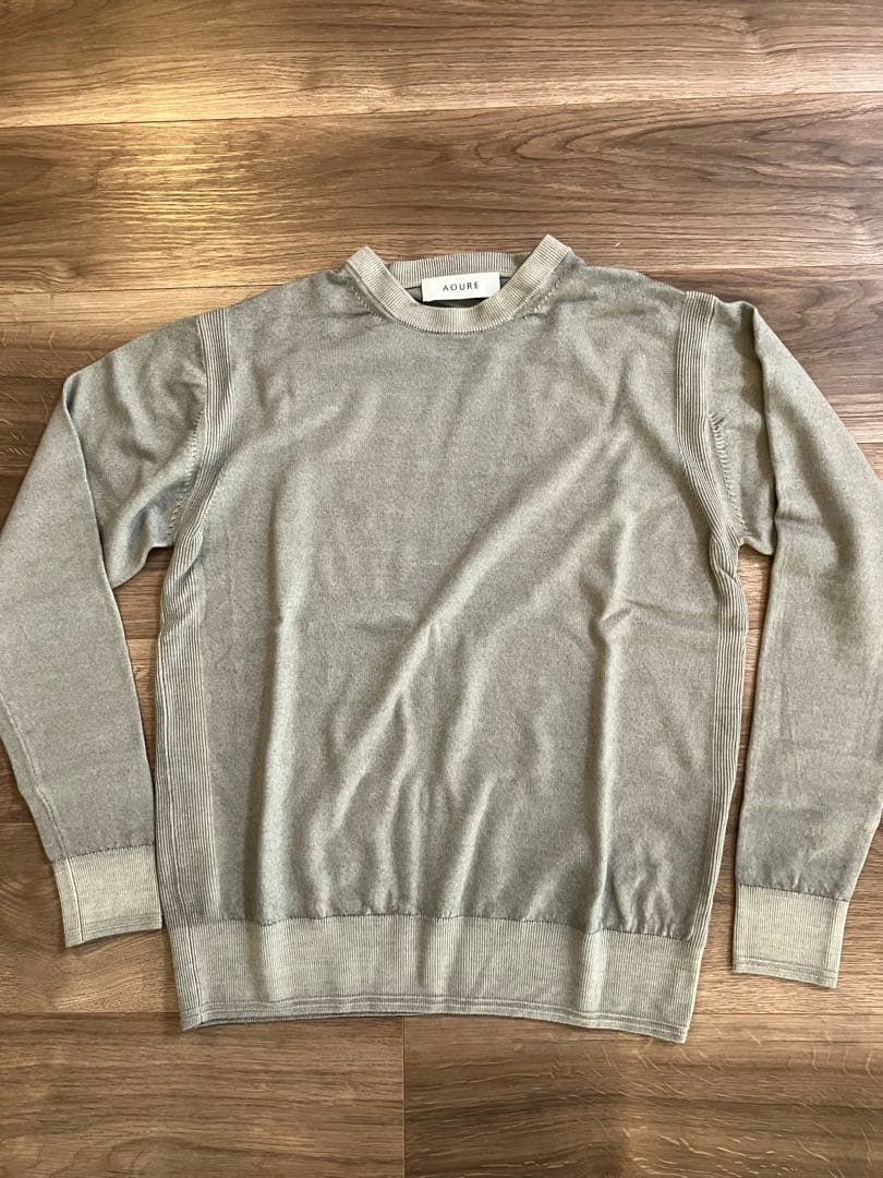 【極美品】AOURE NEVER クルーネックニット グレーL