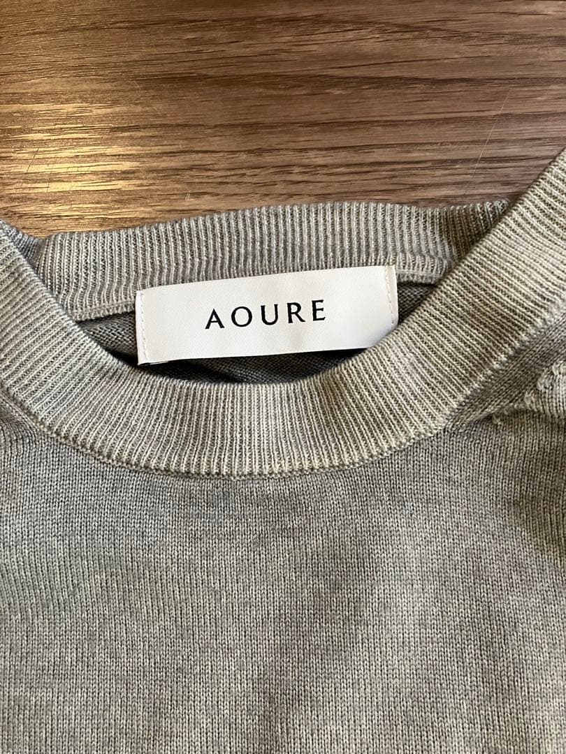 【極美品】AOURE NEVER クルーネックニット グレーL
