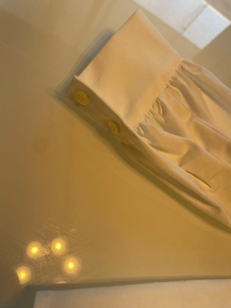 ANAYI ホワイトプリーツシャツ 長袖