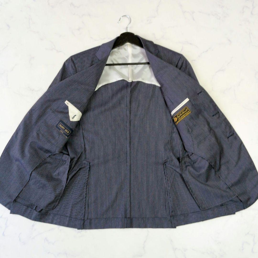 ロロピアーナ テーラードジャケット ストライプ 3B イタリア製 メリノウール