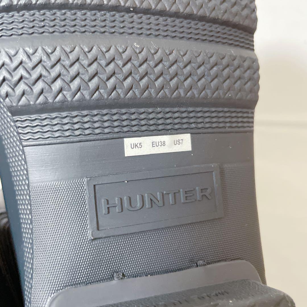 新品 HUNTER チェルシーブーツ 黒 ショートレインブーツ