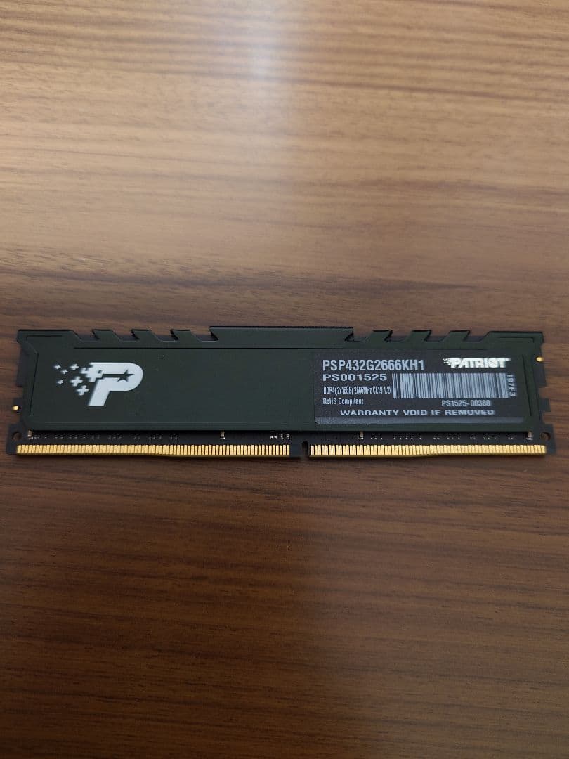 動作確認済み PATRIOT 16GB×1枚 DDR4 2666MHz「3」