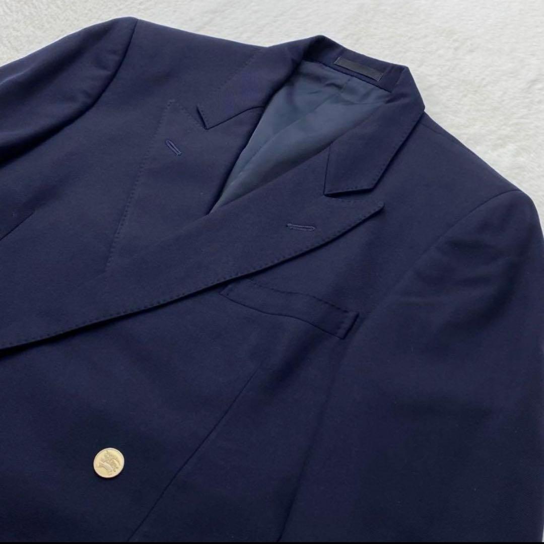 【なかじん！】バーバリーズ ジャケット L ダブルブレスト 紺ブレ