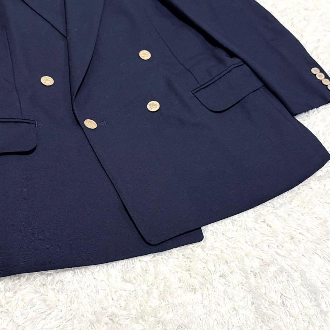 【なかじん！】バーバリーズ ジャケット L ダブルブレスト 紺ブレ