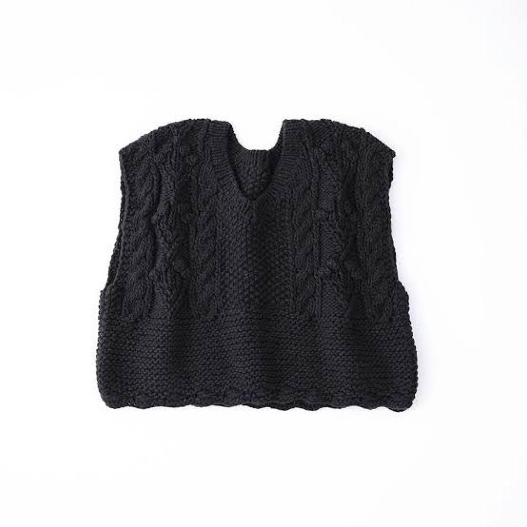 nest Robe ネストローブ ペルーポップルニットベスト ブラック