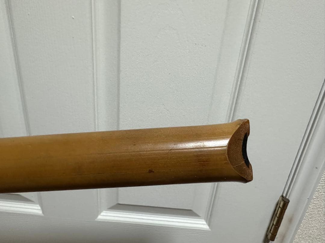 K*♪様 尺八本体 竹製 二本セット ケース付き　(注意)1本ヒビ割れあり※値下