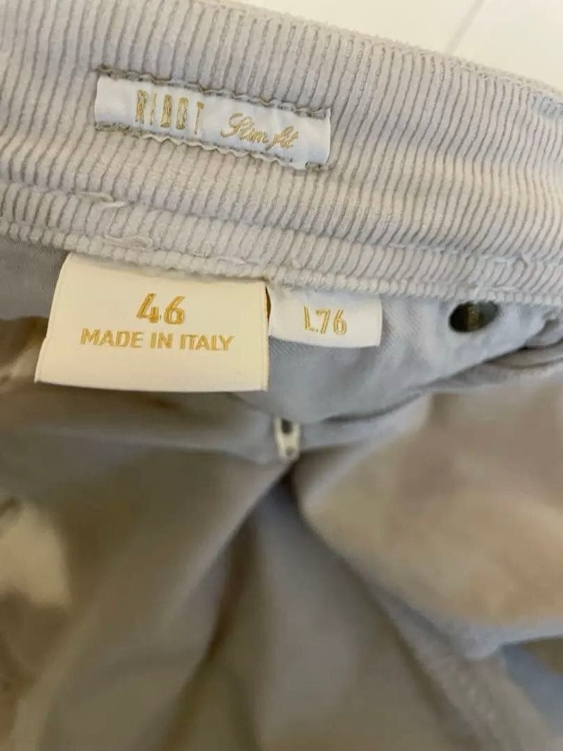 ★超美品★ BRIGLIA 1949 RIBOTコーデュロイ 46 アイボリー