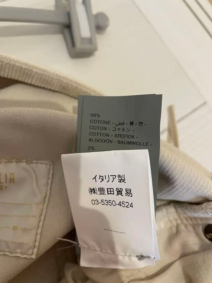 ★超美品★ BRIGLIA 1949 RIBOTコーデュロイ 46 アイボリー