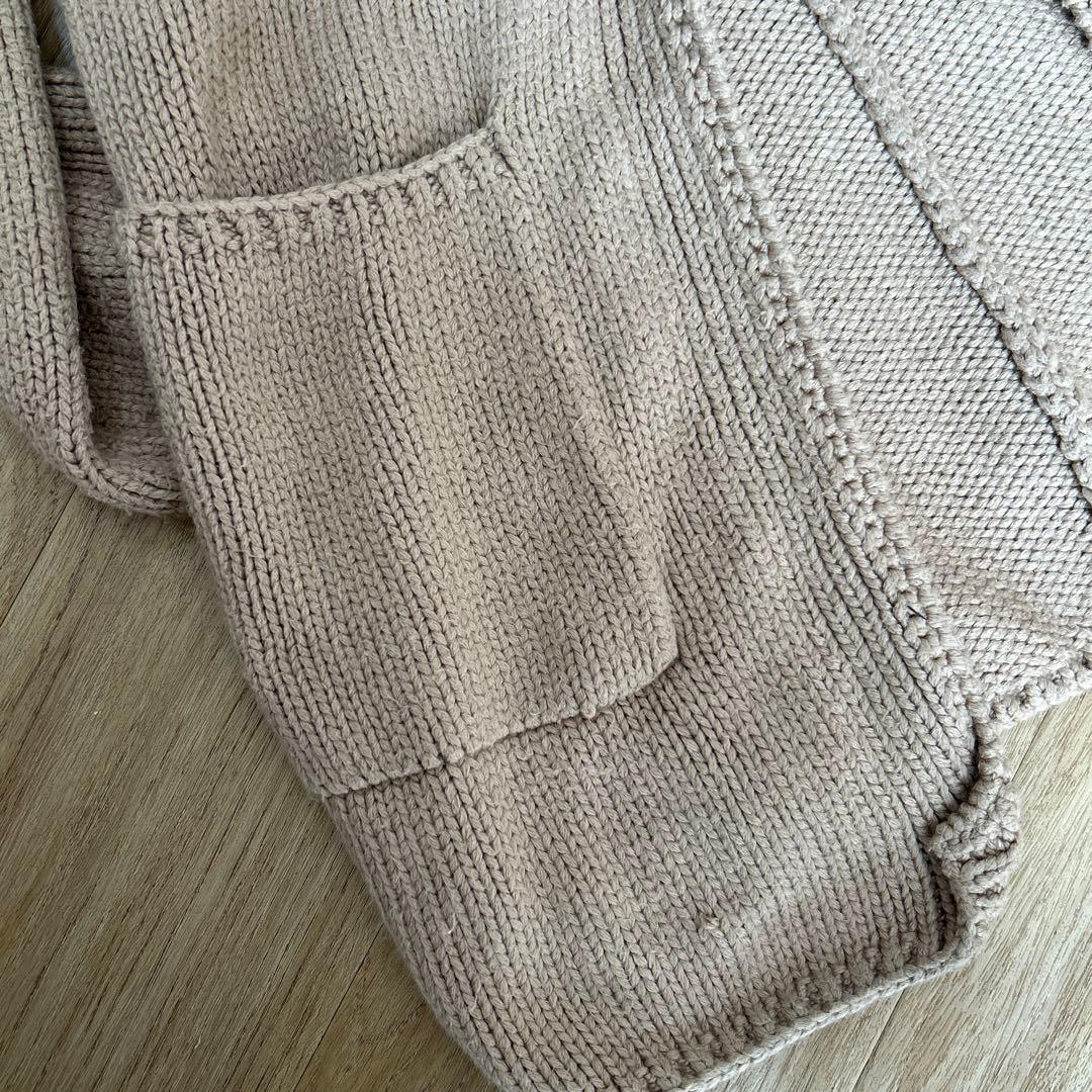 フォクシー　エンジェルヘアコットンロングカーディガン　フリーサイズ　ミルクティー